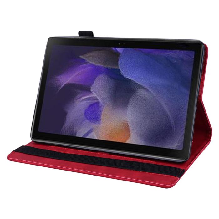 Bild 6,  Samsung Galaxy Tab A8 10.5 (2021) Fodral Tryckt Flower Röd