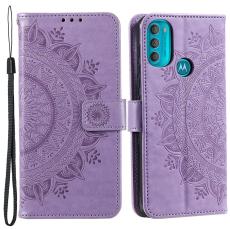 Motorola Moto G71 Fodral Mandala L&auml;der Lila