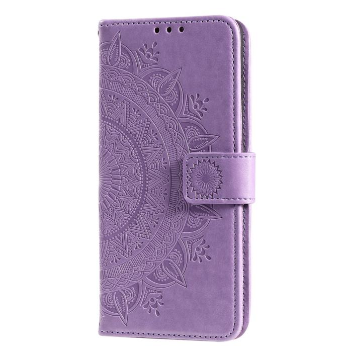 Bild 2,  Motorola Moto G71 Fodral Mandala Läder Lila
