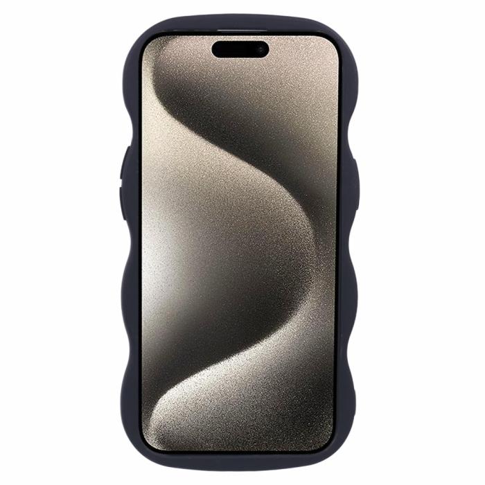 Bild 2,  iPhone 14 Mobilskal Wavy Svart