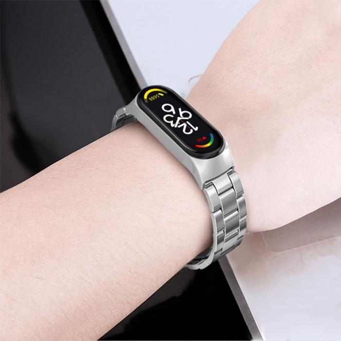 Bild 3, Tech-Protect Tech-Protect Lyxigt Metallarmband Xiaomi Mi Smart Band 7 Roséguld