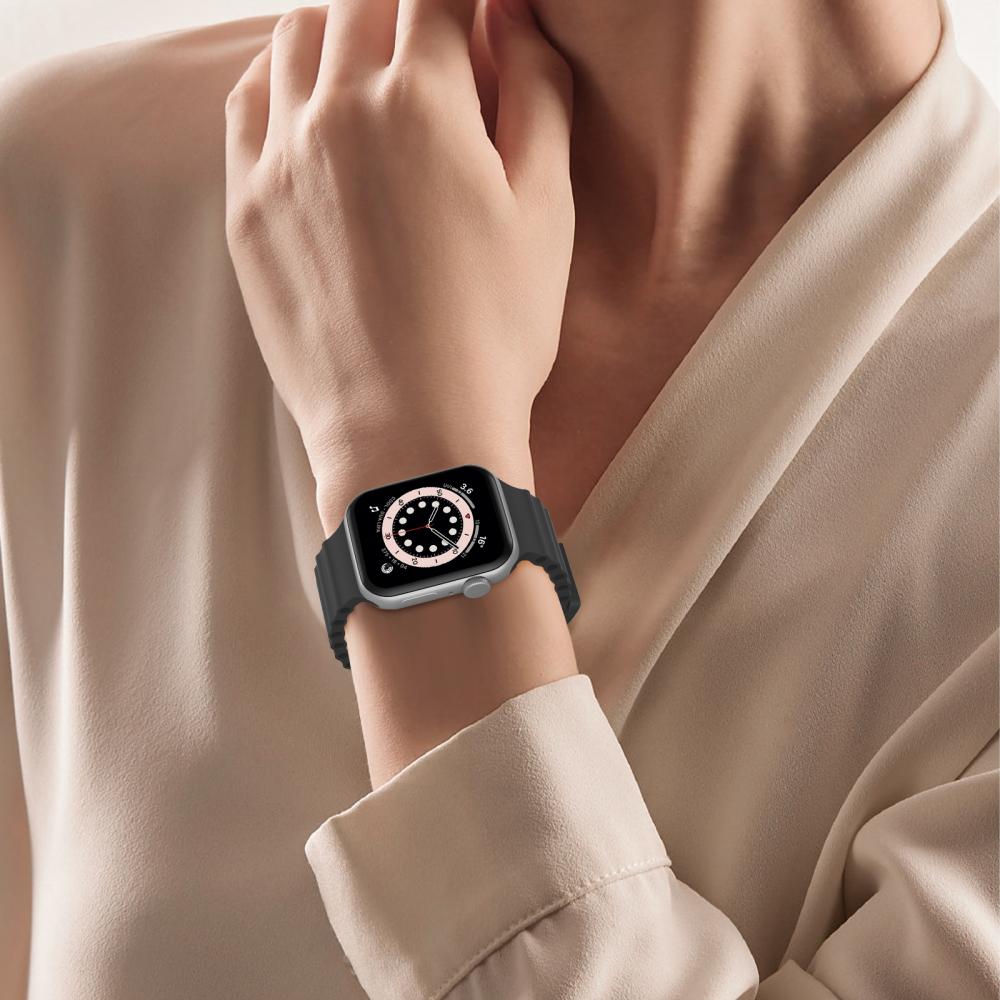 ColorPop Apple Watch 42/41/40/38 mm Armband Ocean Wave Svart