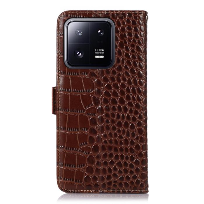 Bild 3,  Xiaomi 13 Pro 5G Fodral Krokodil Textur Brun