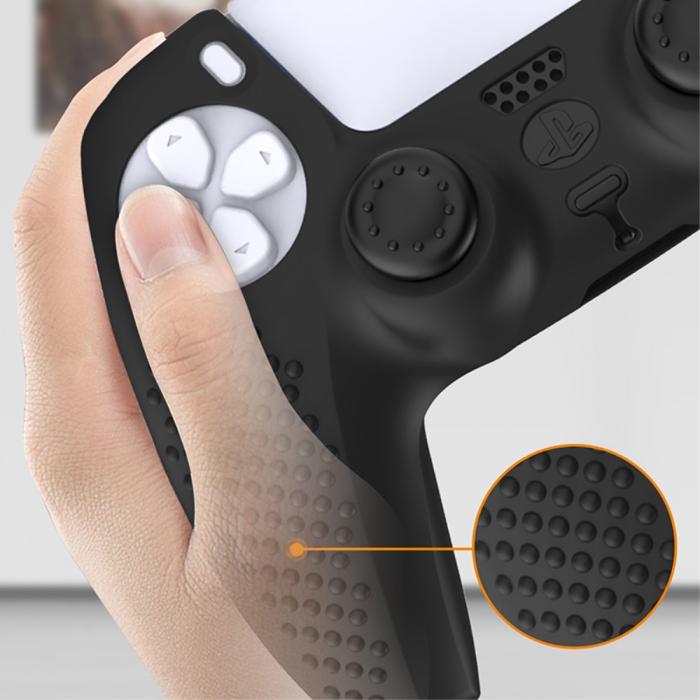 Bild 4,  PlayStation 5 Grip Skal Silikon Svart