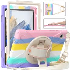  Galaxy Tab A8 10.5 Roterande X-Shape Hybrid Skal