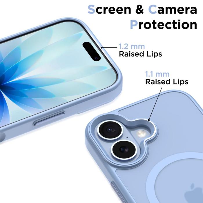 Bild 3, Tech-Protect Tech-Protect iPhone 17 Skal MagSafe MagMat Mist Blue