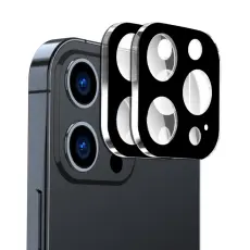 ENKAY ENKAY iPhone 15 Pro / 15 Pro Max 2-PACK Linsskydd H&auml;rdat Glas