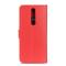  Nokia 2.4 - Litchi Läder Fodral - Röd