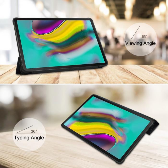 Bild 4,  Samsung Galaxy Tab A 10.1 2019 - Tri-Fold Fodral - Mörk Blå