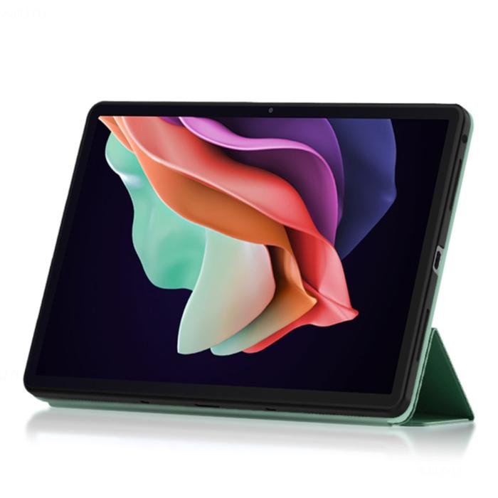 Bild 3,  Lenovo Tab P11 Gen 2 Fodral Tri-Fold Läder Grön
