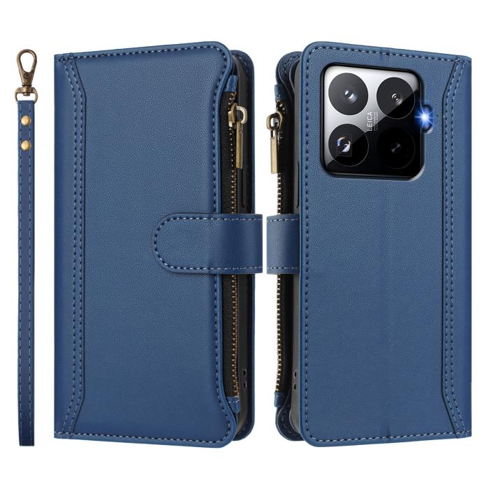 Bild 3,  Xiaomi 15T Pro Fodral Multifunktionell Läder Blå
