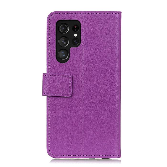 Bild 3,  Samsung Galaxy S22 Ultra Fodral PU Läder Lila