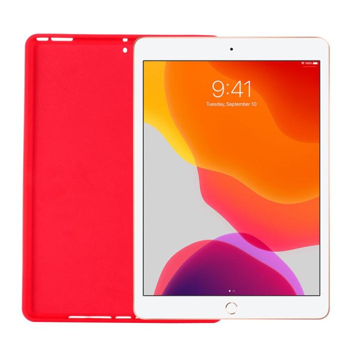 Bild 5,  iPad 10.2 2019/2020/2021, Air 10.5 2019 Skal Liquid Silikon Röd