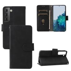  Samsung Galaxy S22 Fodral Skin Touch L&auml;der Svart