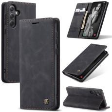 CASEME CASEME Galaxy A56 5G/A36 5G Fodral Retro L&auml;der Svart