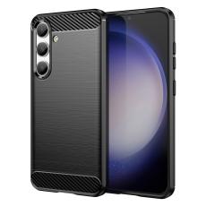  Samsung Galaxy S24 Skal Borstad St&aring;l Textur Svart