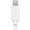 Smartline Smartline 2m Lightning MFi Laddningskabel Vit