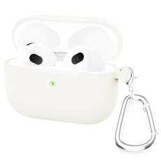  AirPods 3 Skal Silikon Med Krok Vit