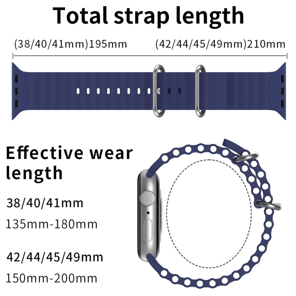 ColorPop Apple Watch 42/41/40/38 mm Armband Ocean Wave Midnight Blue