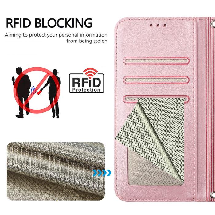 Bild 5,  Nothing Phone 3 Fodral RFID Läder Rosa
