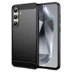  Samsung Galaxy S24 FE Skal Borstad St&aring;l Textur Svart