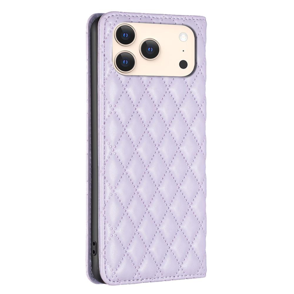 BINFEN BINFEN iPhone 17 Pro Max Fodral Diamond Flip Läder Lila