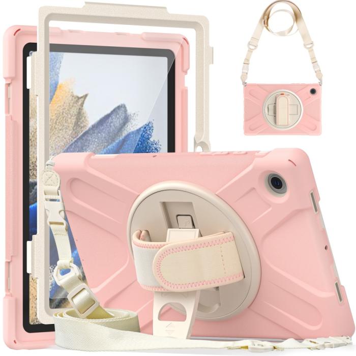 Bild 2,  Galaxy Tab A8 10.5 Roterande X-Shape Hybrid Skal