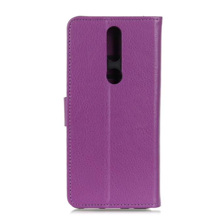 Bild 3,  Nokia 2.4 - Litchi Läder Fodral - Lila