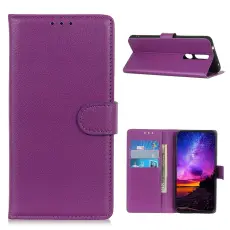  Nokia 2.4 - Litchi L&auml;der Fodral - Lila