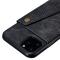  iPhone 12 Pro Max - Läder Skal Med Kortfack Och Magnet - Svart