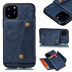  iPhone 12 Pro Max - L&auml;der Skal Med Kortfack Och Magnet - Bl&aring;