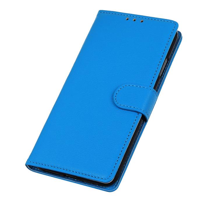 Bild 4,  Xiaomi Mi 11 - Litchi Läder Fodral - Blå