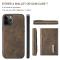 DG.MING iPhone 13 - DG.MING 2in1 Skal Magnetisk Avtagbart Kortfack - Brun