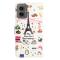  Motorola Moto G55 5G Fodral Med Tryck Eiffeltornet