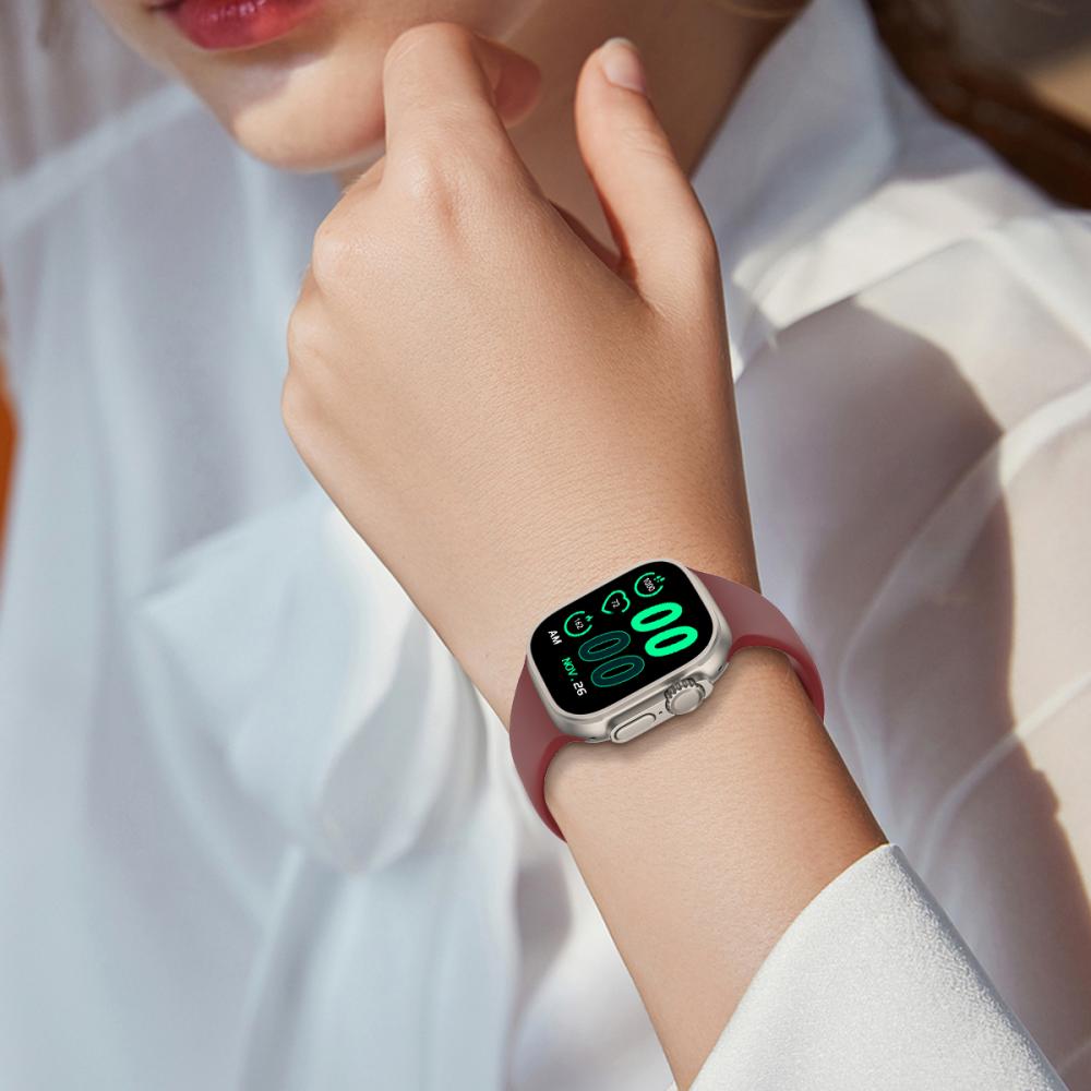 ColorPop Silikon Armband Butterfly Apple Watch 42/44/45/46/49 mm (M/L) Vinröd