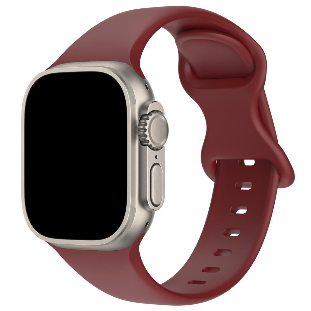 ColorPop Silikon Armband Butterfly Apple Watch 42/41/40/38 mm (S/M) Vinröd