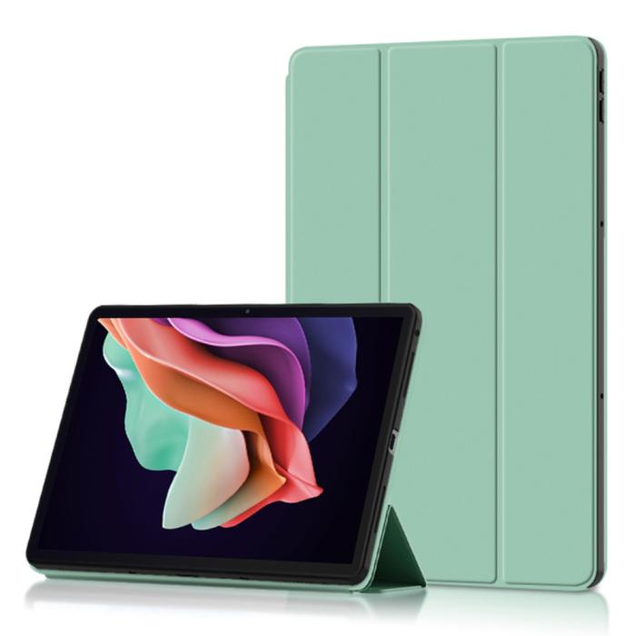 Bild 6,  Lenovo Tab P11 Gen 2 Fodral Tri-Fold Läder Grön