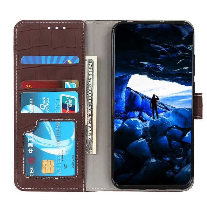 Bild 5,  OnePlus Nord CE 2 5G Fodral Krokodil Textur Brun