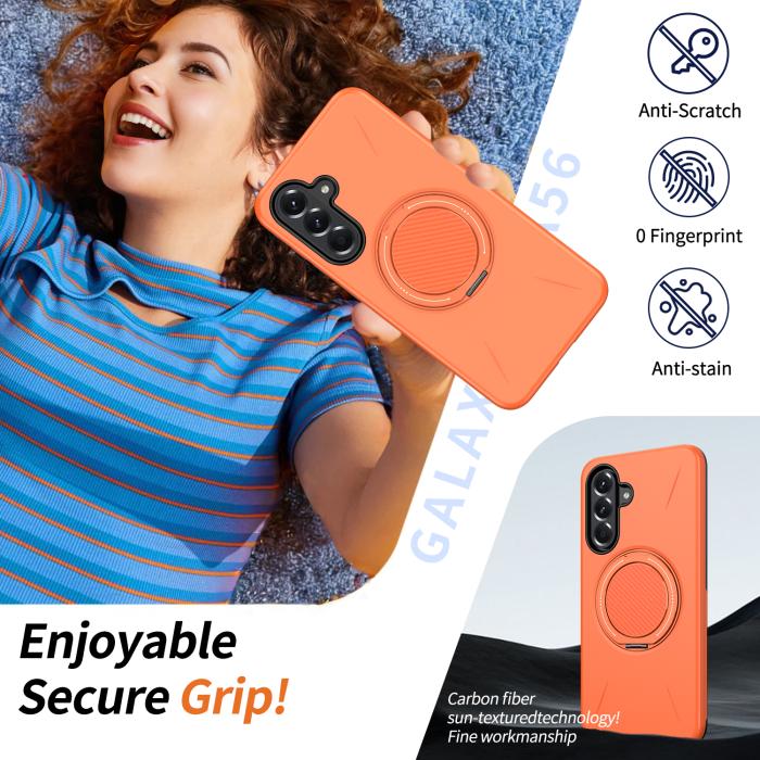 Bild 2,  Samsung Galaxy A27 5G Skal Magsafe Kickstand Orange