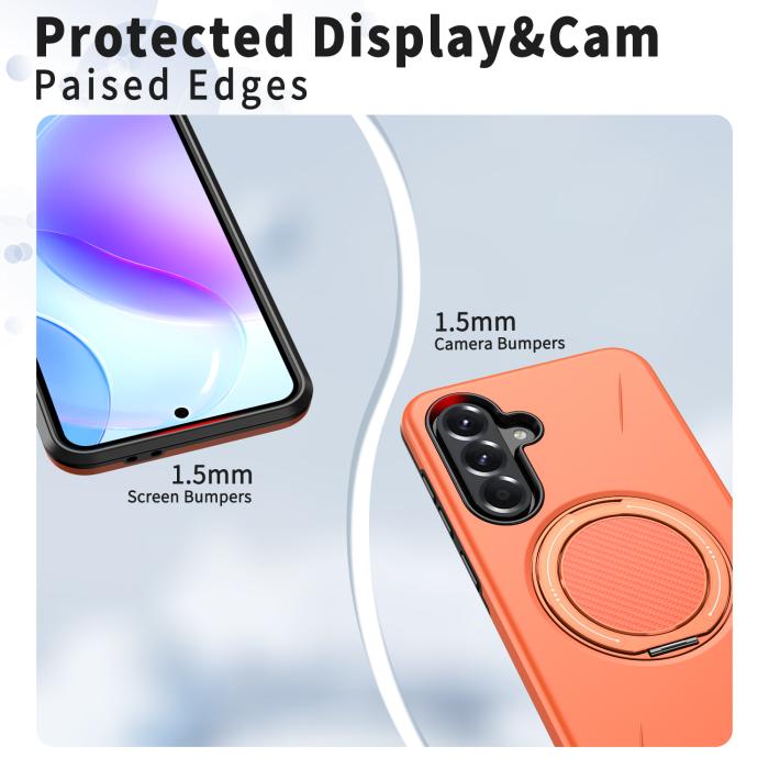 Bild 4,  Samsung Galaxy A27 5G Skal Magsafe Kickstand Orange