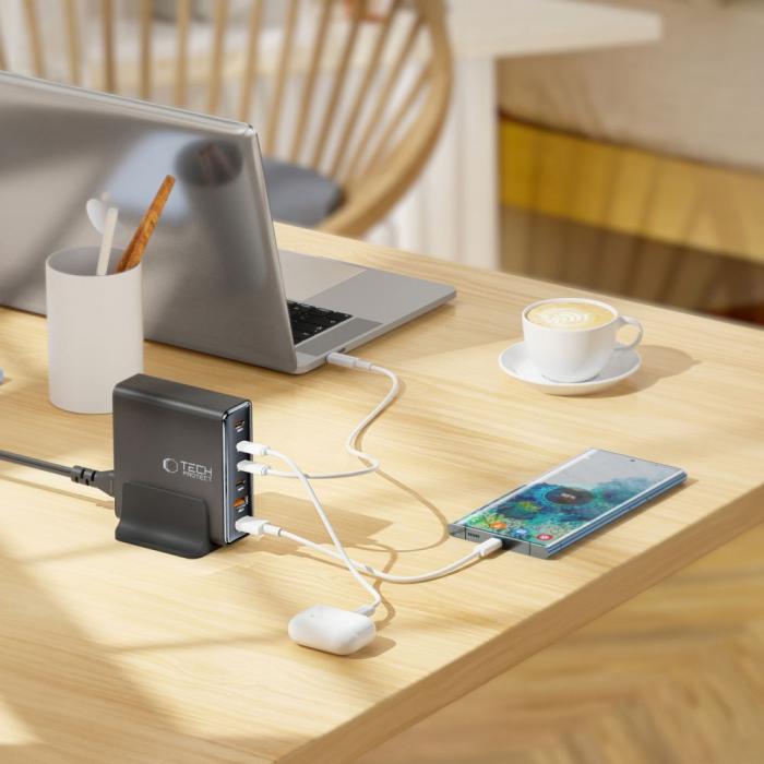 Bild 6, Tech-Protect Tech-Protect 80W Laddstation USB-C / USB-A Svart