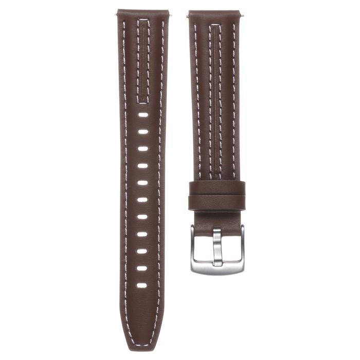 Bild 2,  Klockarmband 18 mm Äkta Läder Mörk Brun
