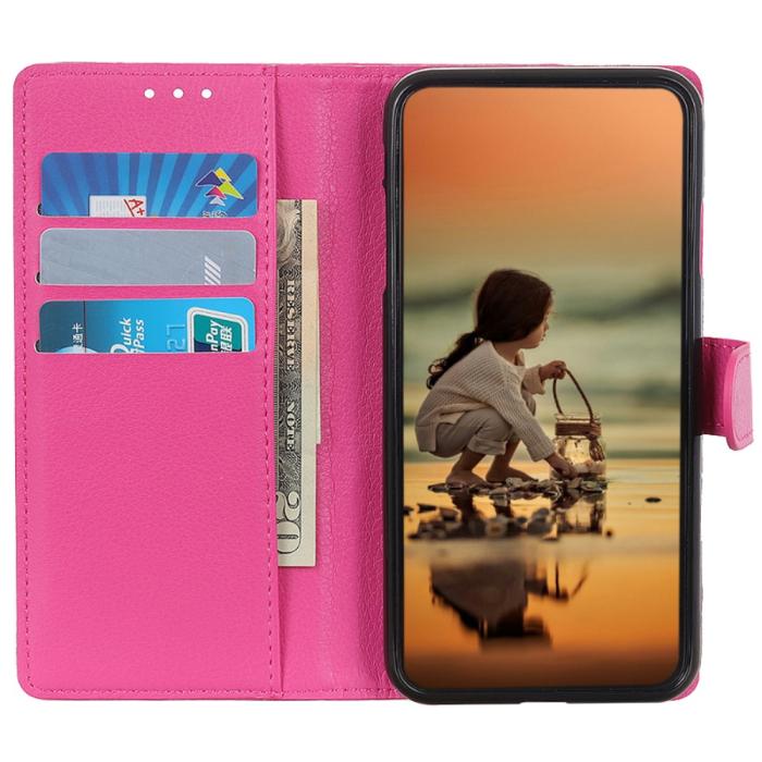 Bild 3,  Samsung Galaxy A35 5G Fodral Litchi Läder Rosa
