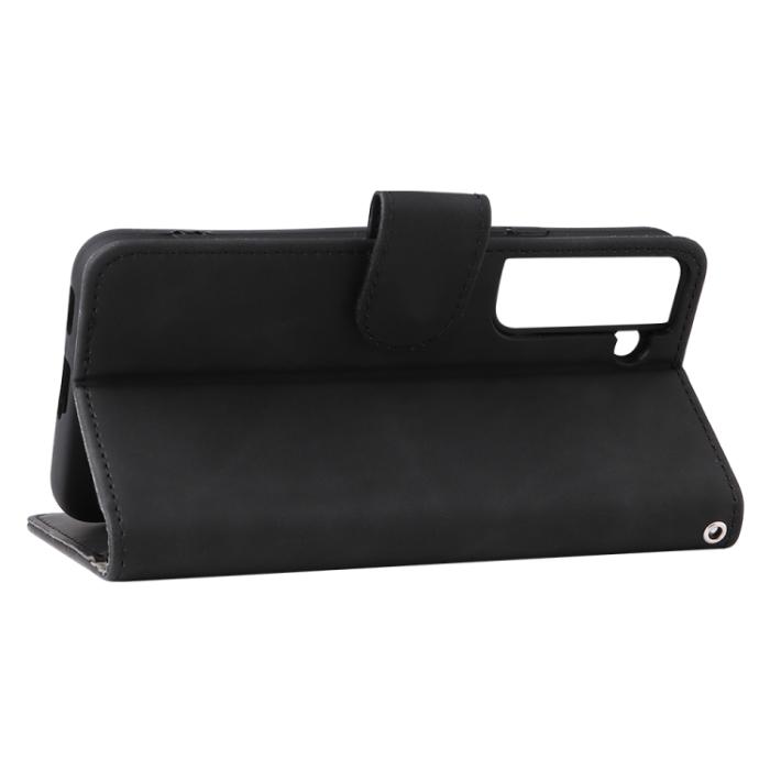 Bild 6,  Samsung Galaxy S22 Fodral Skin Touch Läder Svart
