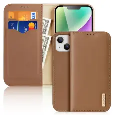 DUX DUCIS DUX DUCIS iPhone 15 Fodral Hivo RFID L&auml;der Brun