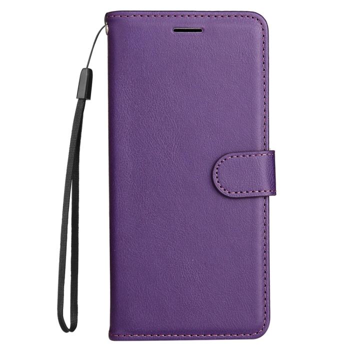 Bild 3,  Xiaomi Redmi 10 Fodral Solid Läder Lila