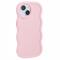  iPhone 14 Mobilskal Wavy Ljus Rosa
