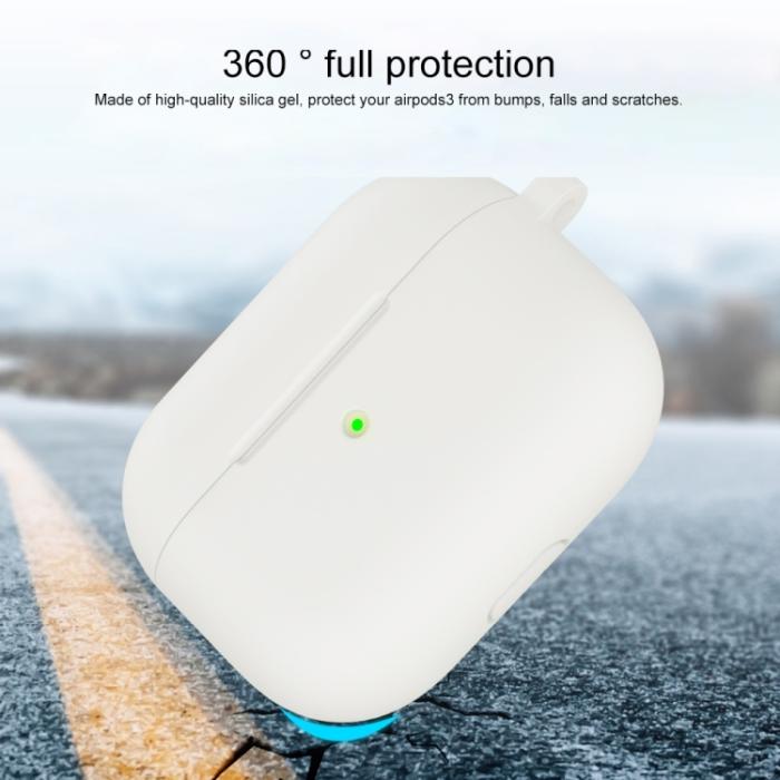 Bild 3,  AirPods 3 Skal Silikon Med Krok Vit