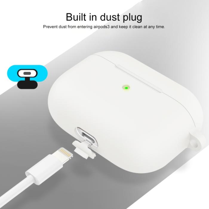 Bild 4,  AirPods 3 Skal Silikon Med Krok Vit
