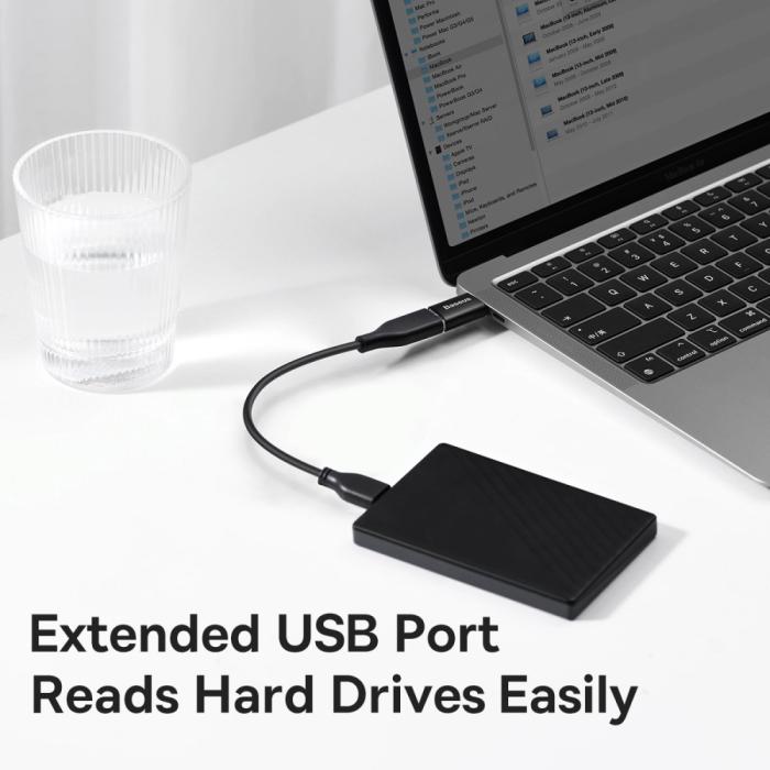 Bild 5, BASEUS BASEUS Adapter USB-C - USB-A 3.1 Konverterare Svart